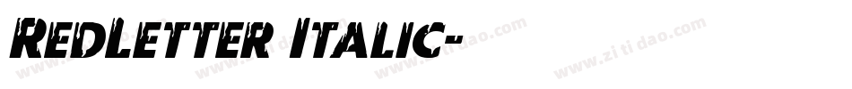 RedLetter Italic字体转换